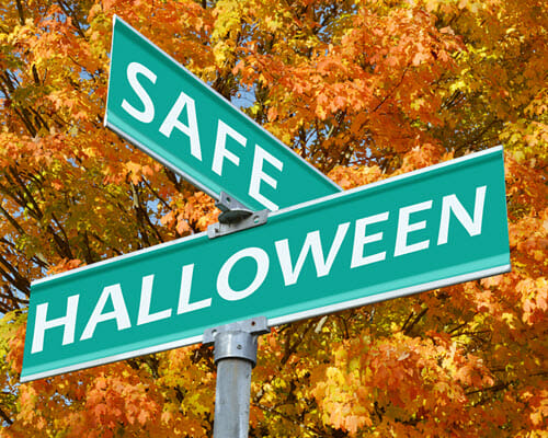 Safe Halloween sign