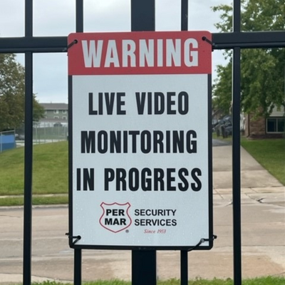 Live Video Monitoring sign