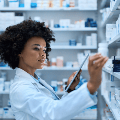 working in a secured pharmacy