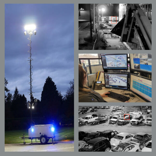 picture collage of the mobile station monitoring center and monitored sites